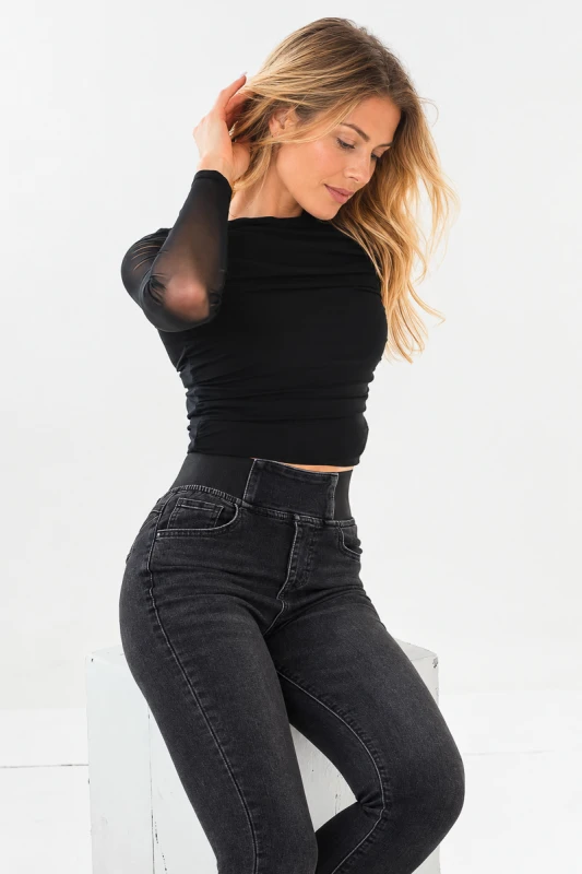 czarne jeansy elastyczne rurki skinny z gumą w pasie sepati (7).jpg